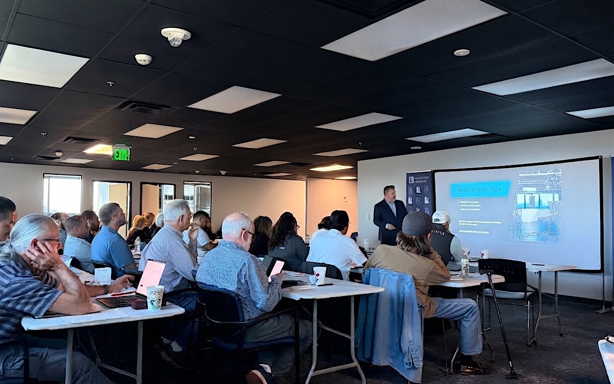 Trevor Lewis teaching a Leadership Institute campaign video session to a full room